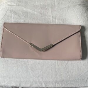 Aldo Blush Pink Clutch with Gold Accent